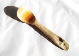 Small Lilac Wood Serving Spoon