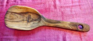 Large Black Walnut Serving Spoon with Perforated Handle LS5