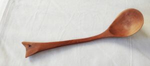 Large Mountain Laurel Serving Spoon with Interesting Forked Handle LS4