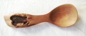 Large Mountain Laurel Serving Spoon with Unusual Figuring on the Handle LS6