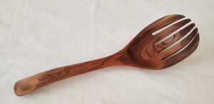 Large Peach wood serving fork NK1