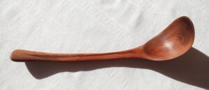 Large Apple Wood Serving Spoon with unusual coloration LS7