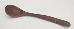 Mountain Laurel wood eating spoon with interesting patterns in the wood PES12